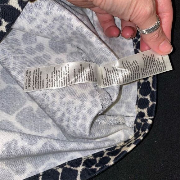 Topshop Belted Buckle Mini Skirt In Animal Print Black Cream, Size 8, MSRP $60 - Picture 8 of 11